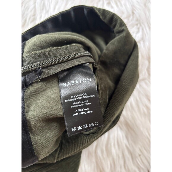 Babaton Aritzia Mitch green corduroy pants SIze 2 - Picture 7 of 12